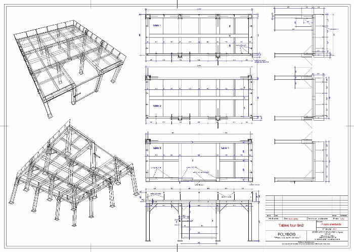 Plans conception four à bois