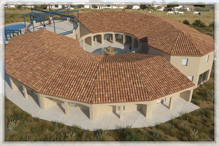 Perspective d'illustration 3D vue aérienne